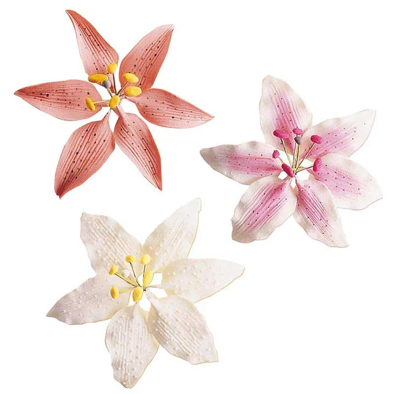 DECORACION AZUCAR SURTIDO LILAS AZUCAR 8CM ALAMBRE