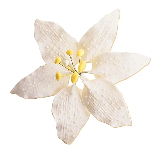 DECORACION AZUCAR SURTIDO LILAS AZUCAR 8CM ALAMBRE
