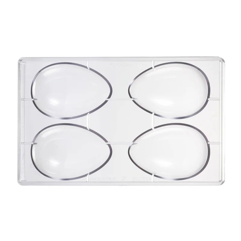 MOLDE POLICARBONATO PARA 2 HUEVOS 70GR 72X105MM | 4 MITADES