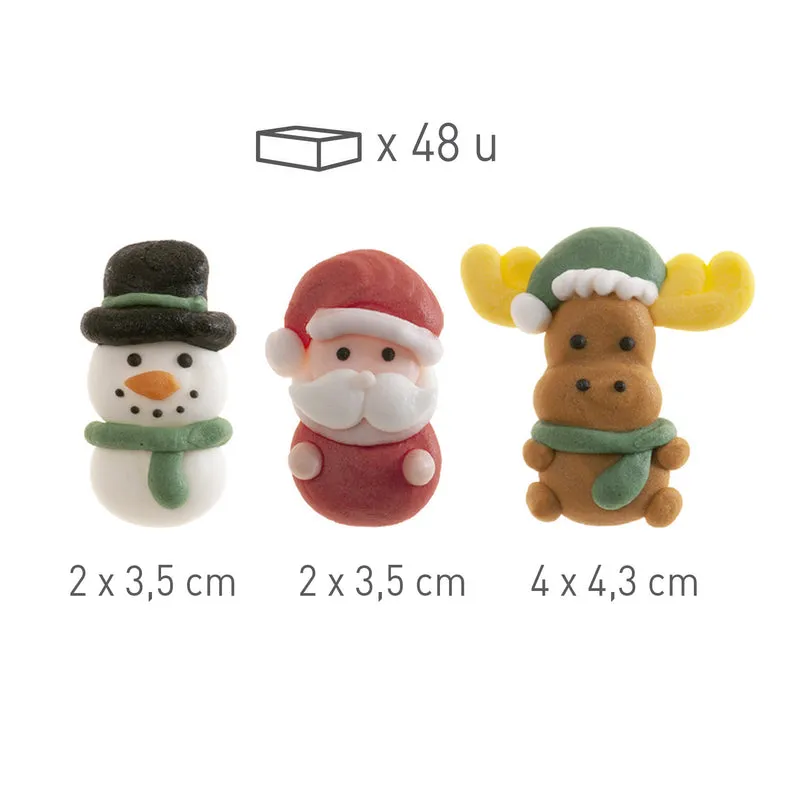 DECORACIÓN AZÚCAR NAVIDAD 3 DISEÑOS