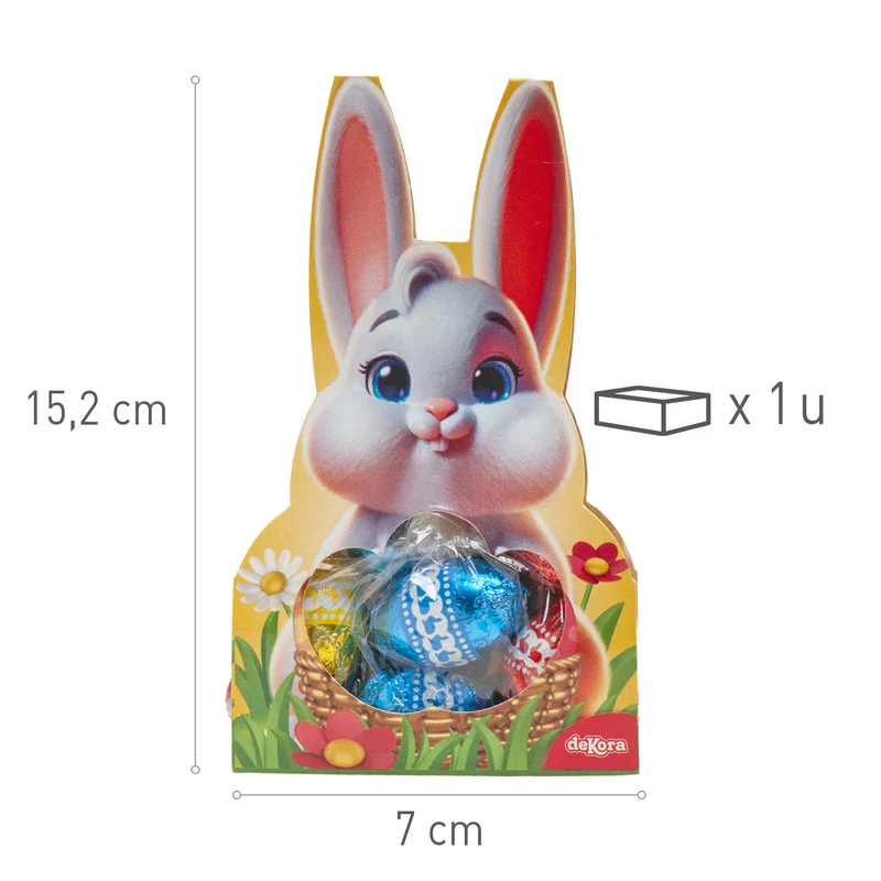 CONEJITO CON HUEVOS DE CHOCOLATE 60GR