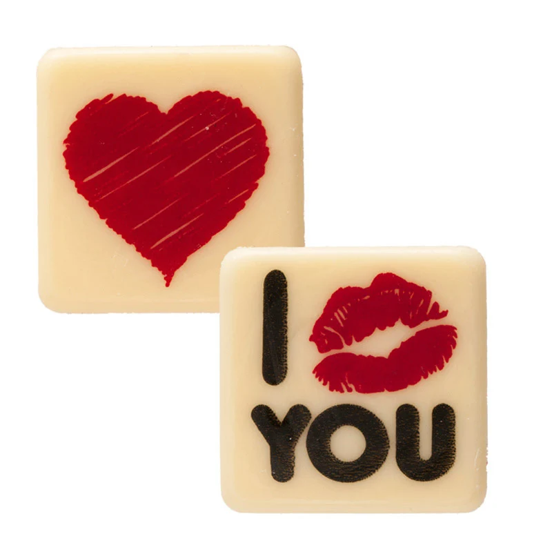 I LOVE YOU CHOCOLATE BLANCO 29 x 29 mm