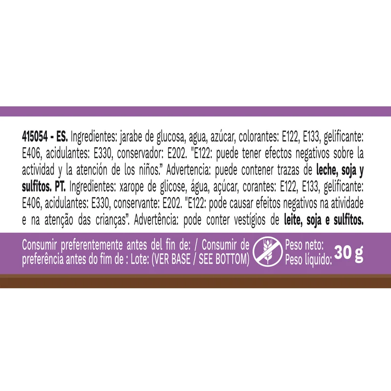 6 COLORANTES EN GEL HIDROSOLUBLE VIOLETA 30G