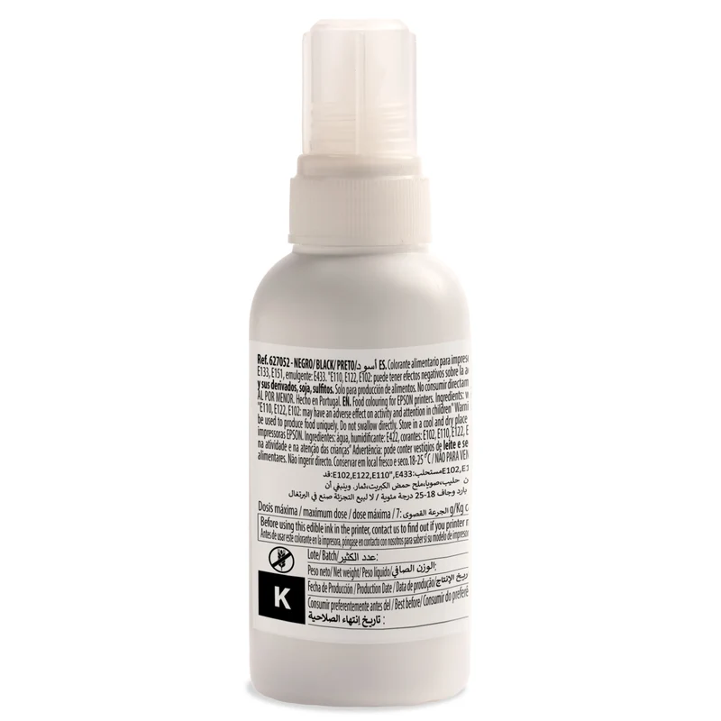 BOTE TINTA NEGRO COMPATIBLE EPSON EKOTANK 100CC