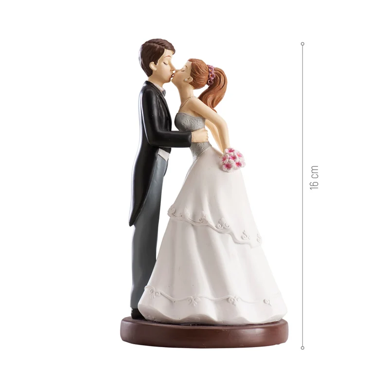PAREJA DE BODA "BESO" 16 CM