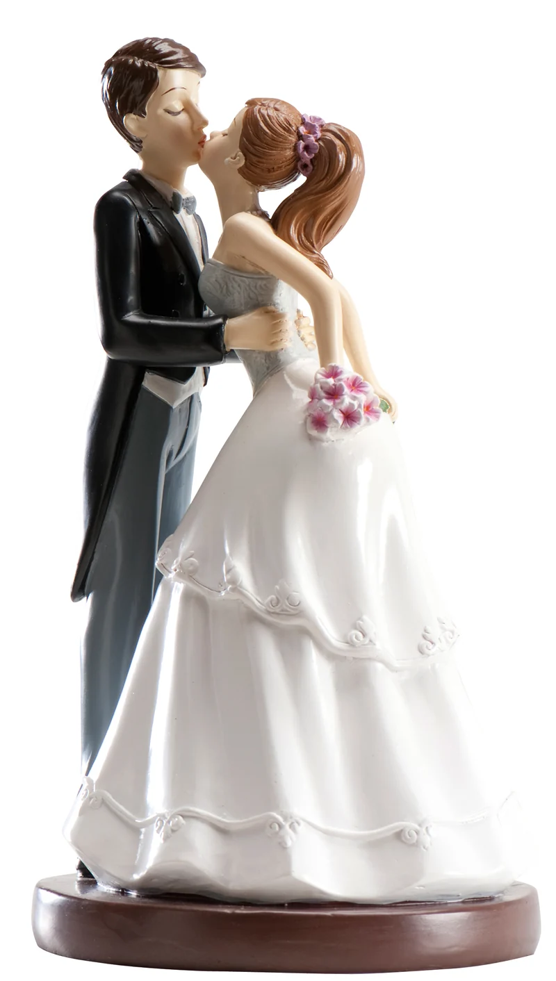 PAREJA DE BODA "BESO" 16 CM