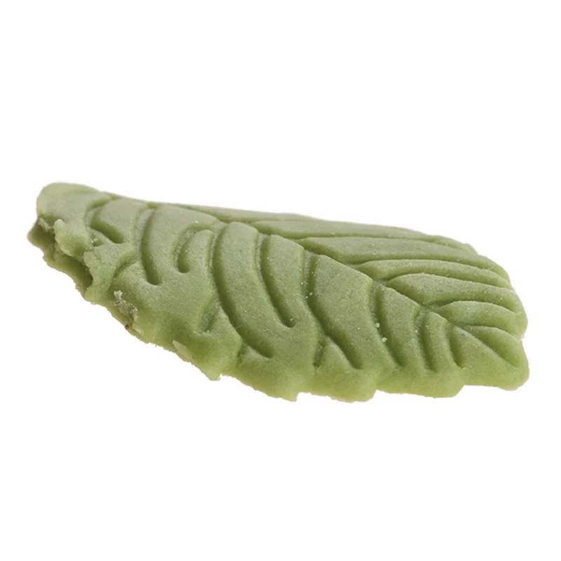 DECORACIÓN AZÚCAR HOJA VERDE OLIVA 3,7CM