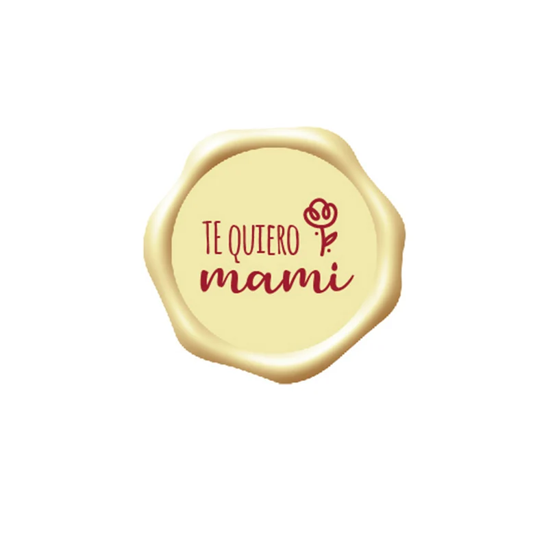 PLACA DE CHOCOLATE BLANCO TE QUIERO MAMI Ø 34MM