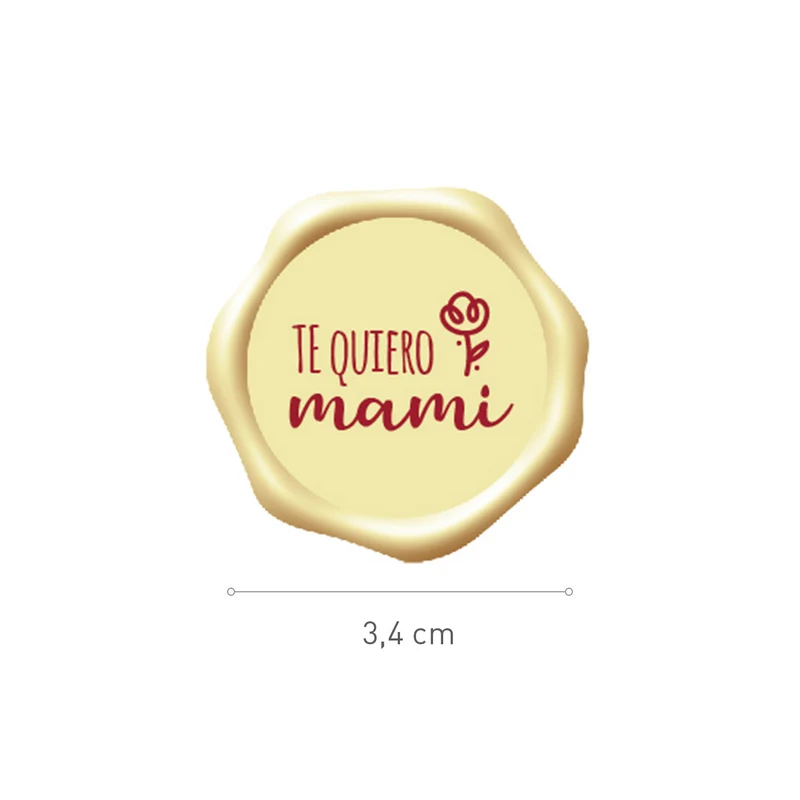 PLACA DE CHOCOLATE BLANCO TE QUIERO MAMI Ø 34MM