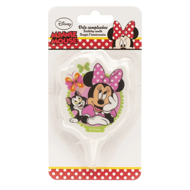 VELA CUMPLEAÑOS 2D MINNIE MOUSE 7,5CM*