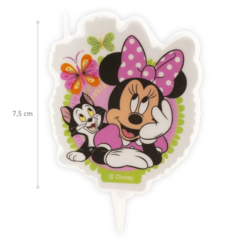 VELA CUMPLEAÑOS 2D MINNIE MOUSE 7,5CM*
