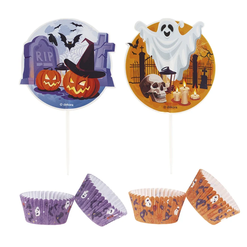 KIT DECORACIÓN CÁPSULAS Y TOPPERS HALLOWEEN