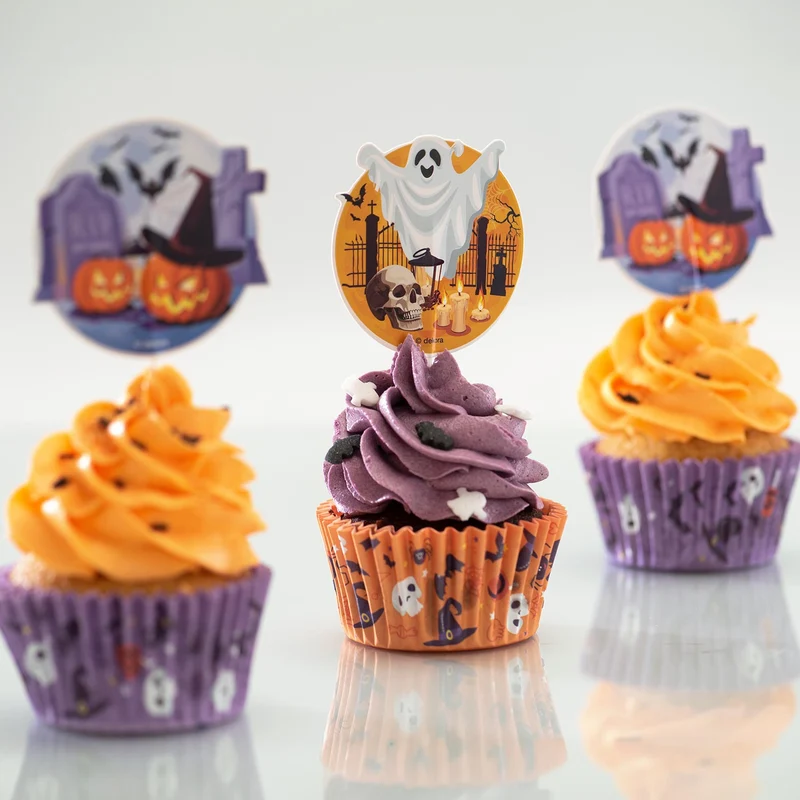 KIT DECORACIÓN CÁPSULAS Y TOPPERS HALLOWEEN