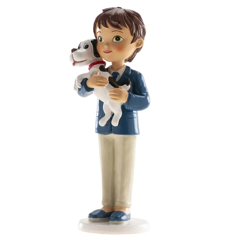 NIÑO COMUNIÓN CON PERRO 16,5CM