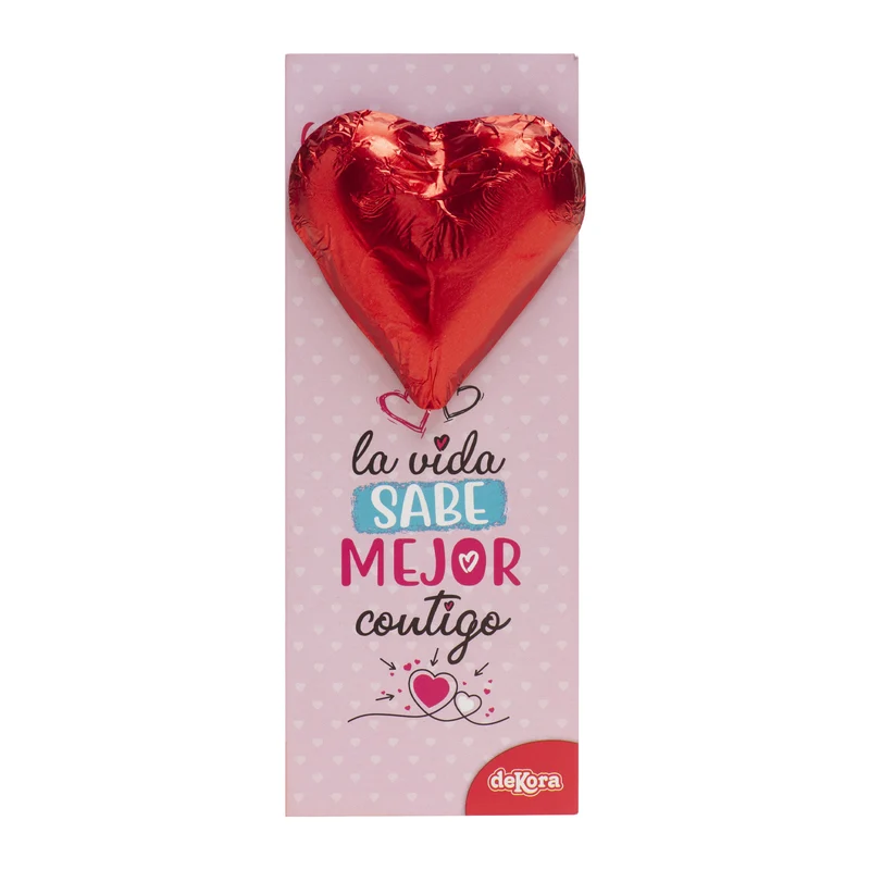 CORAZÓN CHOCOLATE CON MARCAPAGINAS 25GR