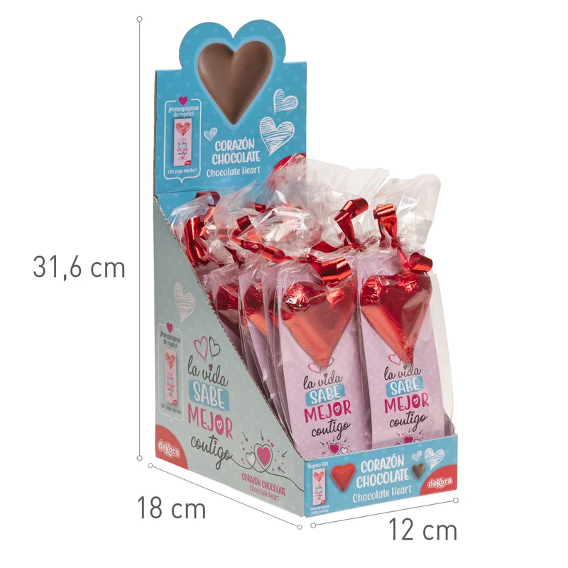 CORAZÓN CHOCOLATE CON MARCAPAGINAS 25GR