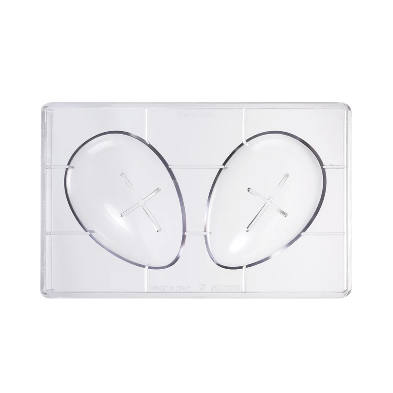MOLDE POLICARBONATO PARA 1 HUEVO 150GR 90X130MM | 2 MITADES