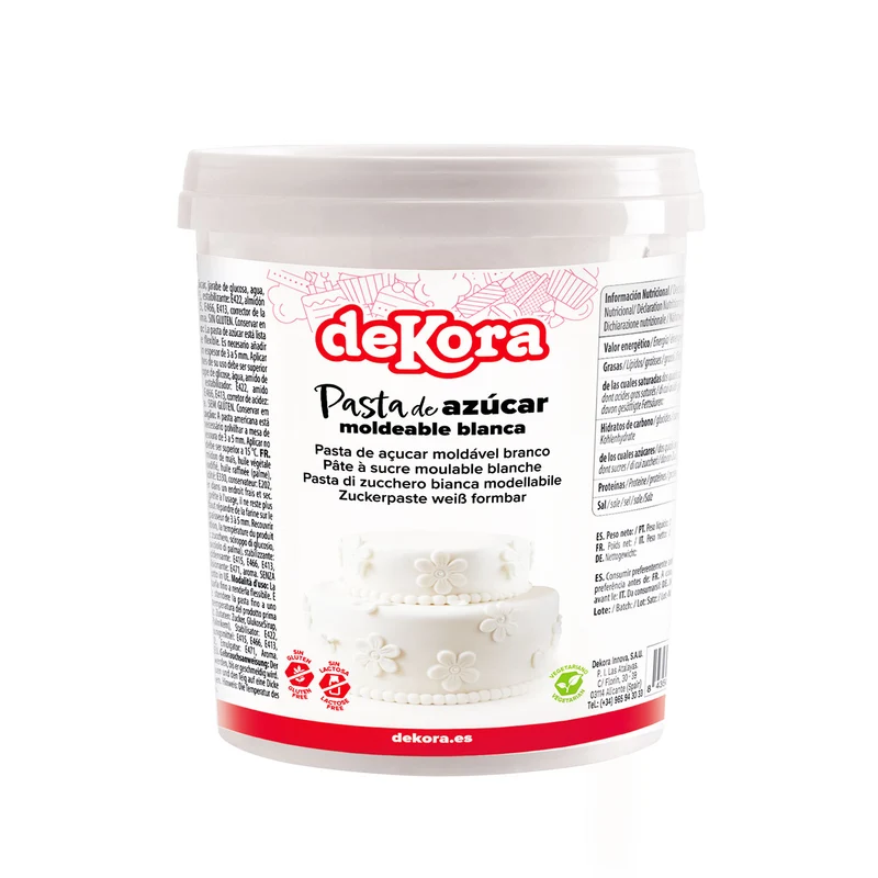 PASTA AZÚCAR / FONDANT BLANCO SIN GLUTEN 1 KG