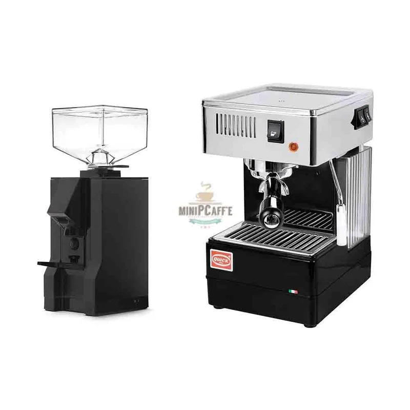 QuickMill 820 and Eureka Manuale Grinder Black