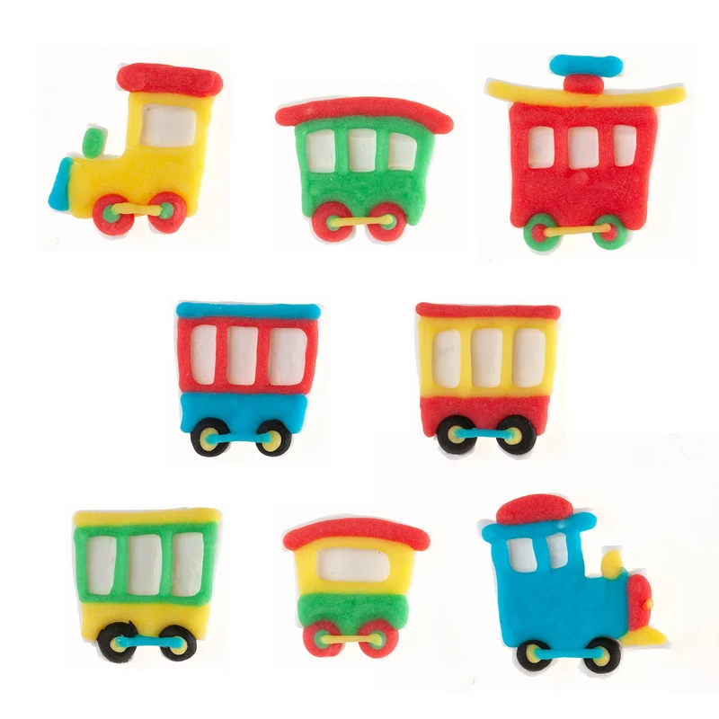 DECORACIÓN AZÚCAR TRENES 8 DISEÑOS