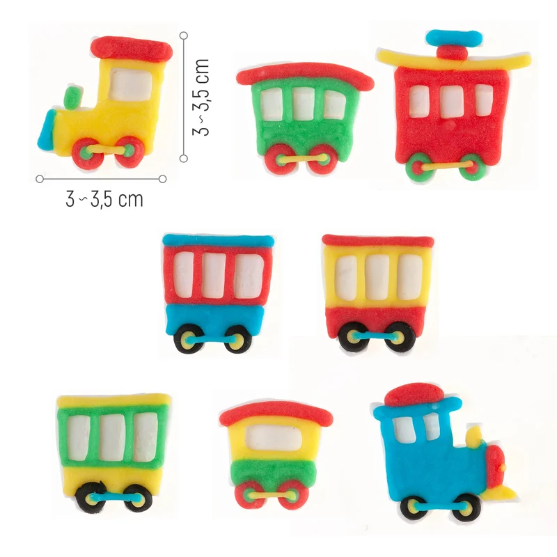 DECORACIÓN AZÚCAR TRENES 8 DISEÑOS