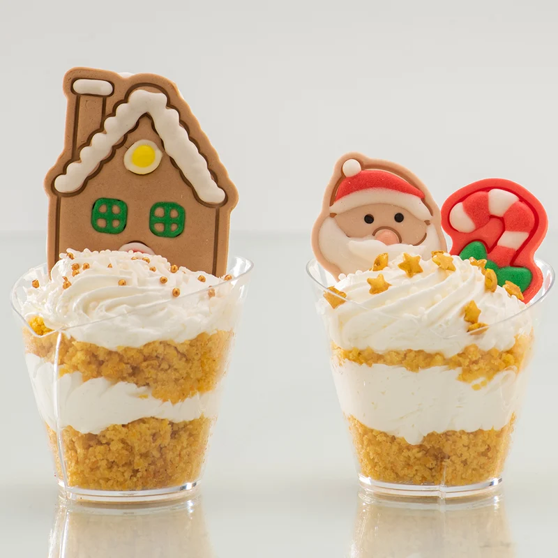 DECORACIÓN AZÚCAR NAVIDAD 5 DISEÑOS MARRONES