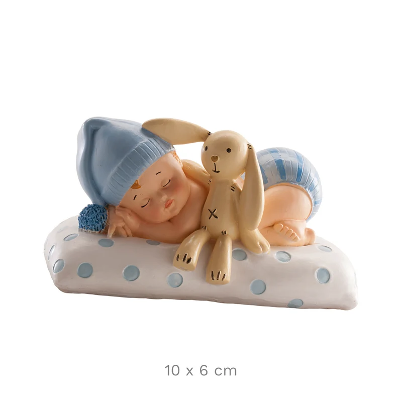 BAUTIZO BEBÉ CON PELUCHE AZUL