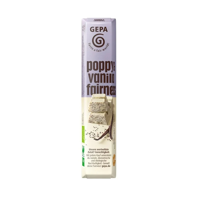 GEPA BIO Fairetta Cioccolato Bianco, Semi di Papavero e Vaniglia