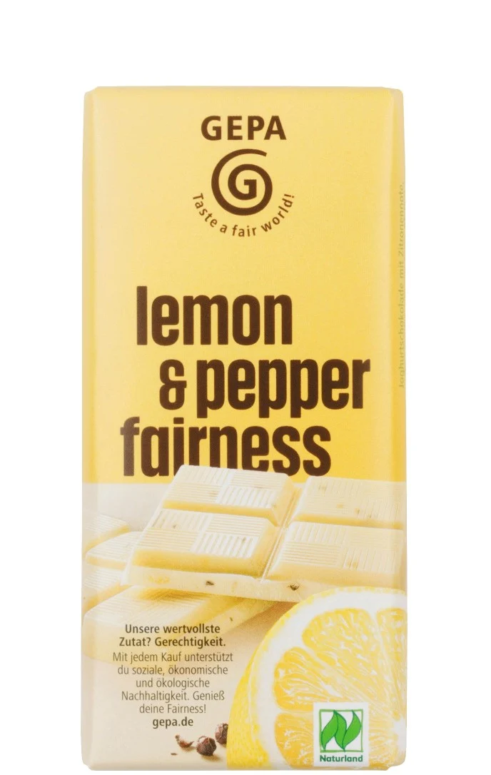 GEPA Cioccolato BIO Limone e Pepe