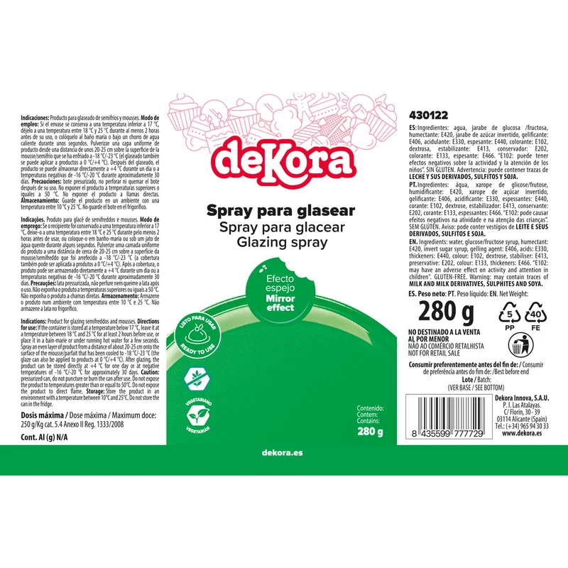 SPRAY GLAZE VERDE 280G