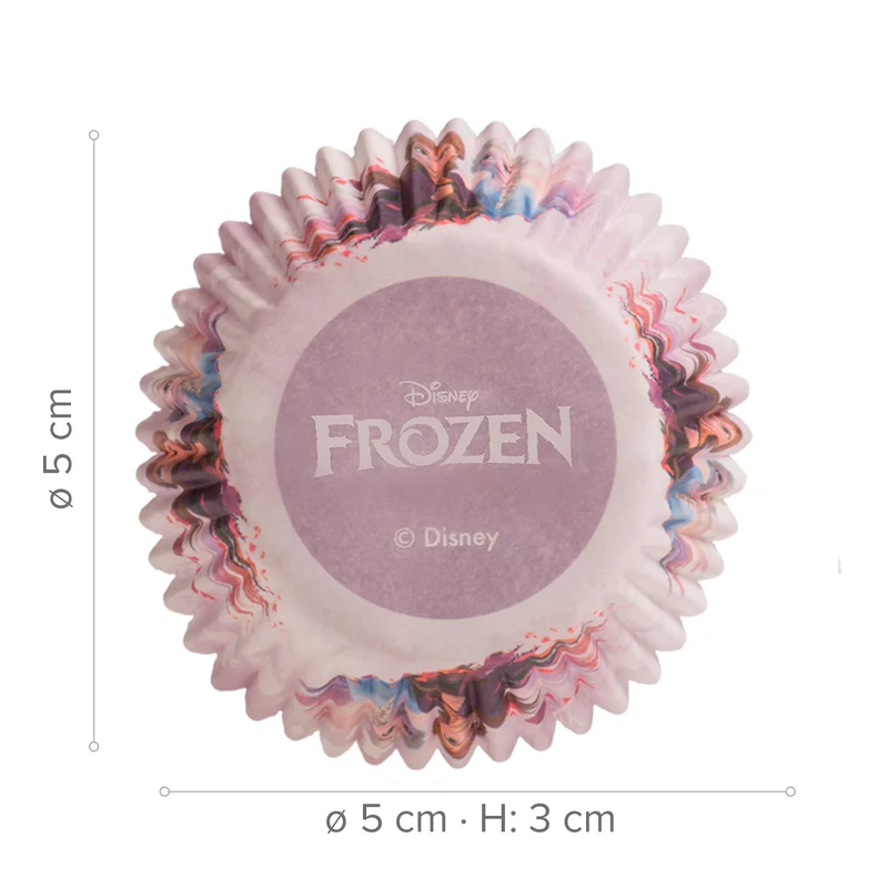 8 BLISTERS 25 CÁPSULAS CUPCAKE FROZEN Ø 5 CM X H 3 CM