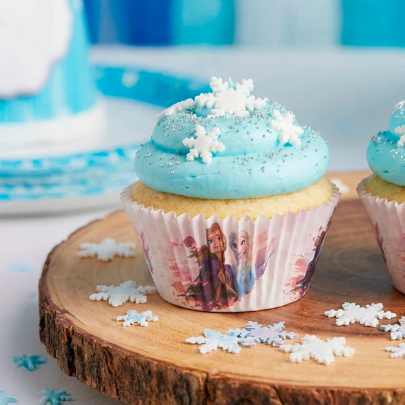 8 BLISTERS 25 CÁPSULAS CUPCAKE FROZEN Ø 5 CM X H 3 CM