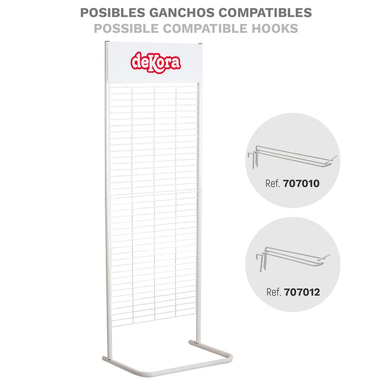 EXPOSITOR METÁLICO DE SUELO CON REJILLA 580X350X1650MM