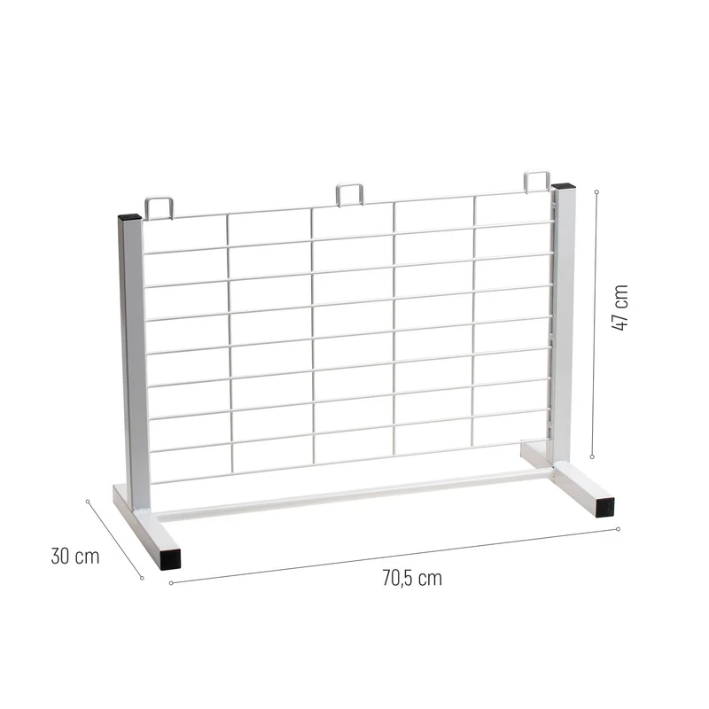 EXPOSITOR SOBREMESA DE METAL CON REJILLA 705X300X470MM