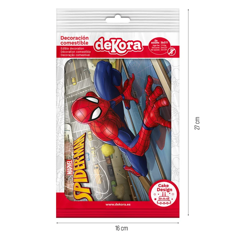 LÁMINA COMESTIBLE TARTA SPIDERMAN A5 14,8X21CM