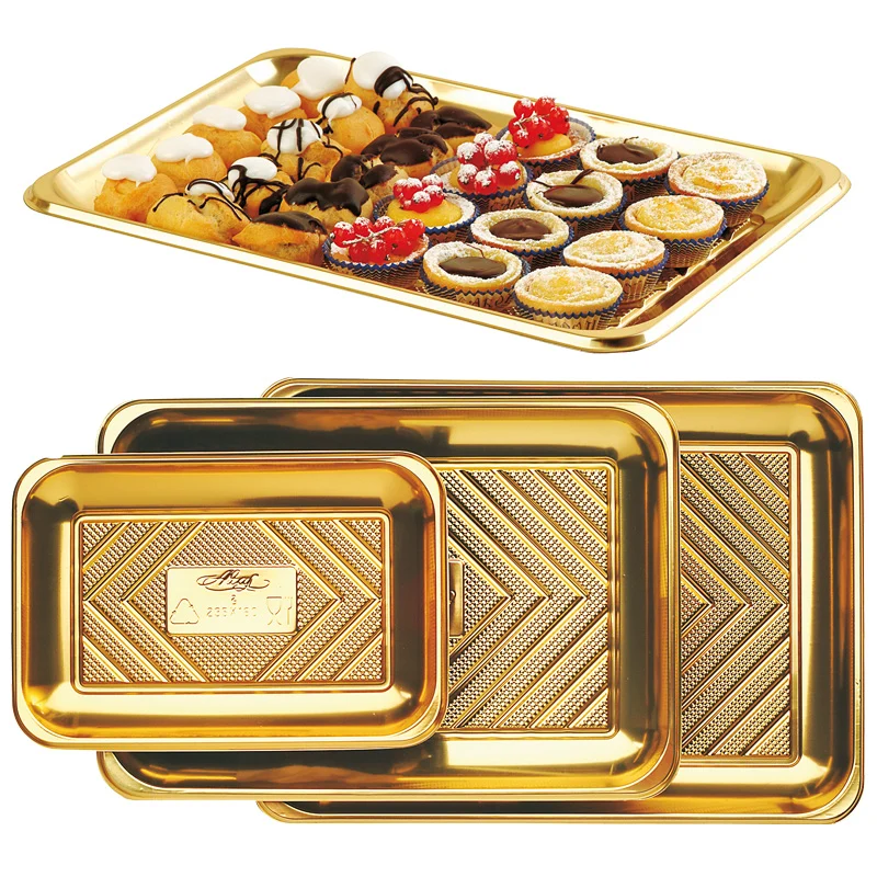 BANDEJA KADO ORO 37,5X28 CM