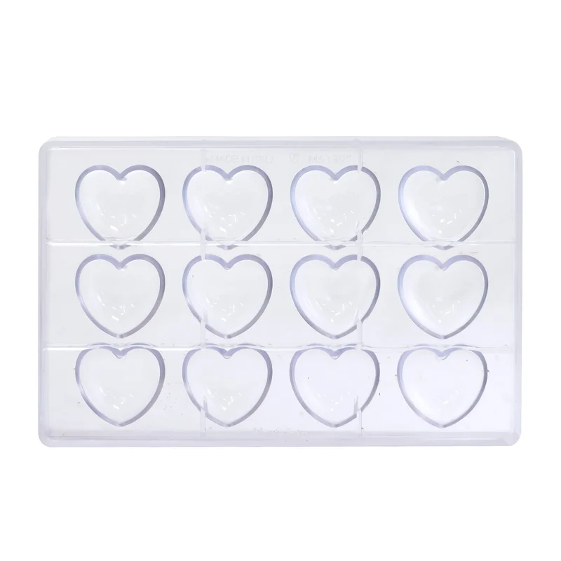 MOLDE POLICARBONATO CORAZÓN 45X42H16MM | 12 PIEZAS