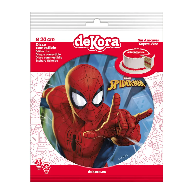 DISCO COMESTIBLE TARTA SPIDER-MAN 20CM