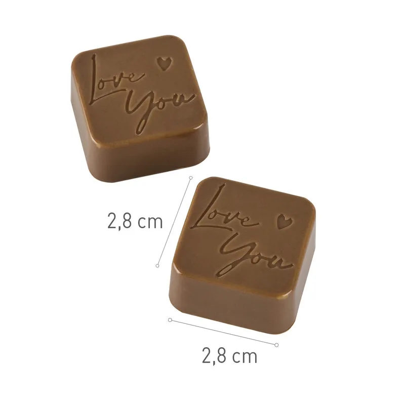 MOLDE POLICARBONATO BOMBONES LOVE YOU 275x175 x 26MM 24 UDS