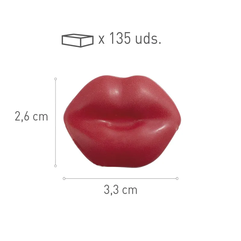 BESO ROSA 33X26MM - 135 UDS