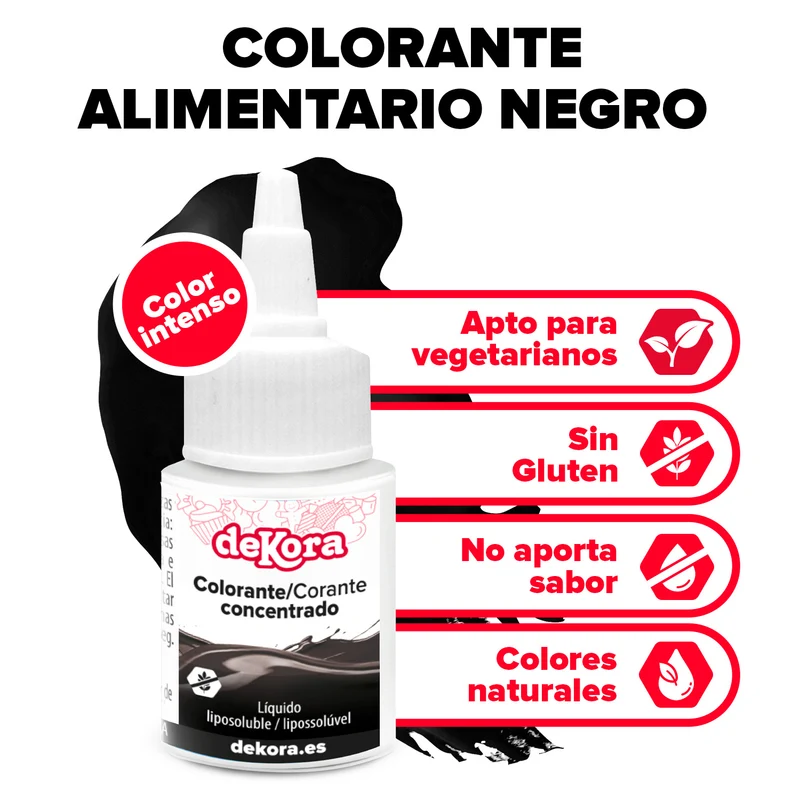 COLORANTE LIQUIDO LIPOSOLUBLE CONCENTRADO NEGRO 30ML AZF
