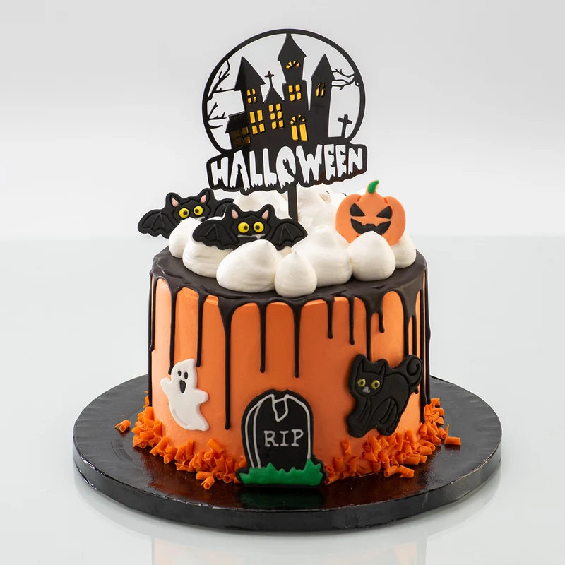CAKE TOPPER HALLOWEEN CASA ENCANTADA 2 COLORES 15,5X9,5CM