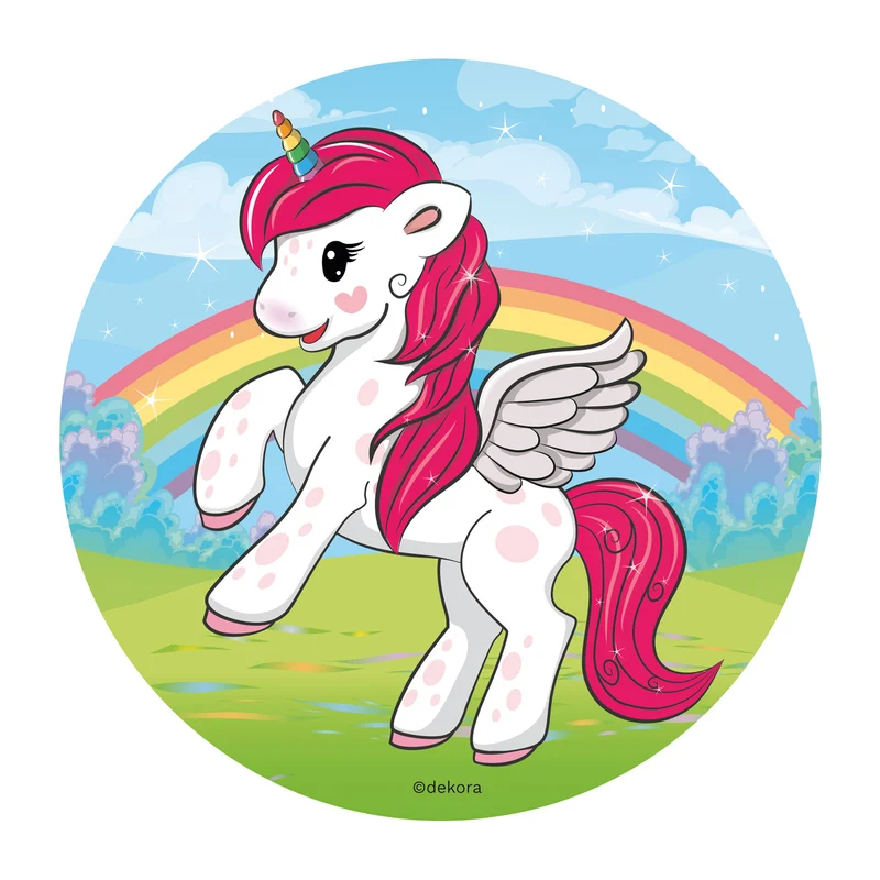 6 DISCOS COMESTIBLES PARA TARTAS UNICORNIO 20 CM
