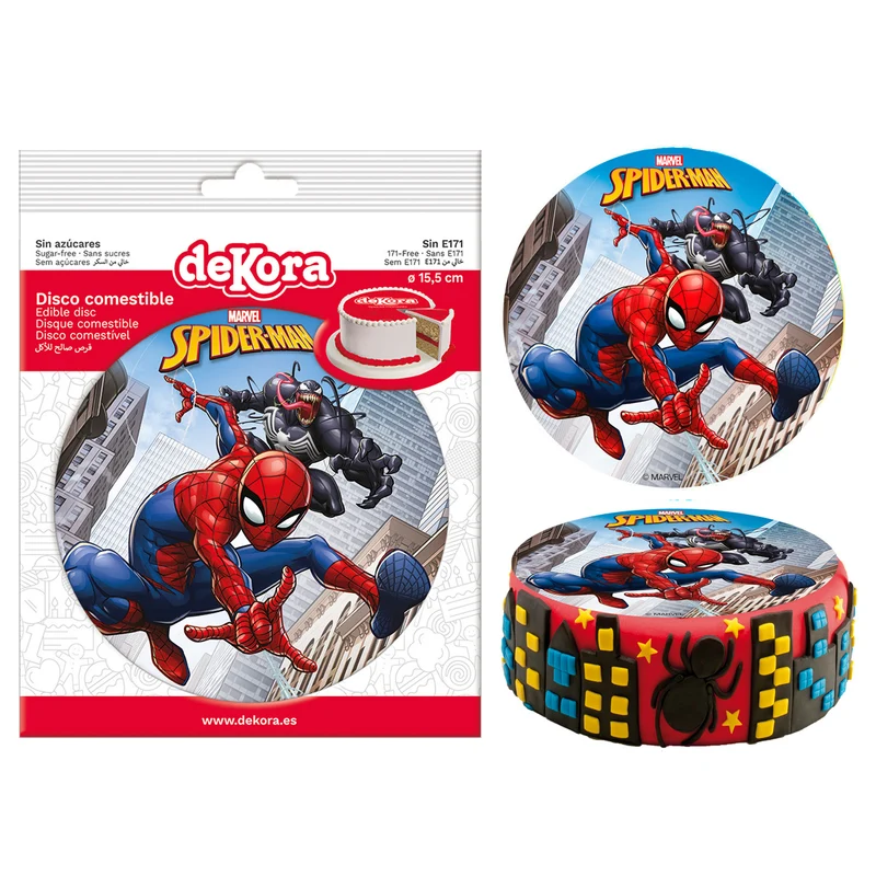 DISCO COMESTIBLE TARTA SPIDER-MAN ZERO 15,5CM
