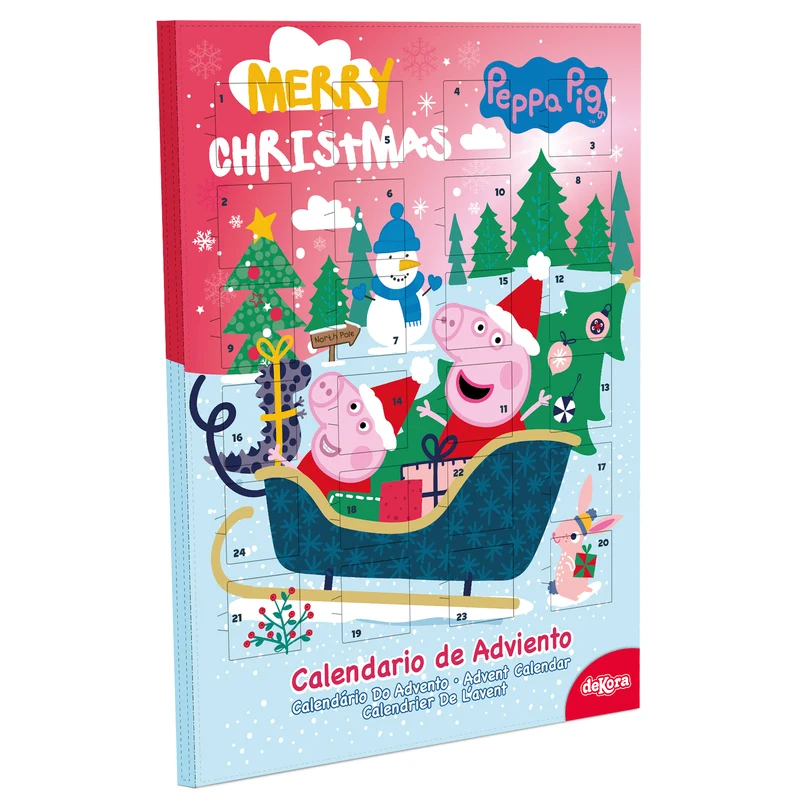 CALENDARIO CHOCOLATE PEPPA PIG TRINEO 50GR