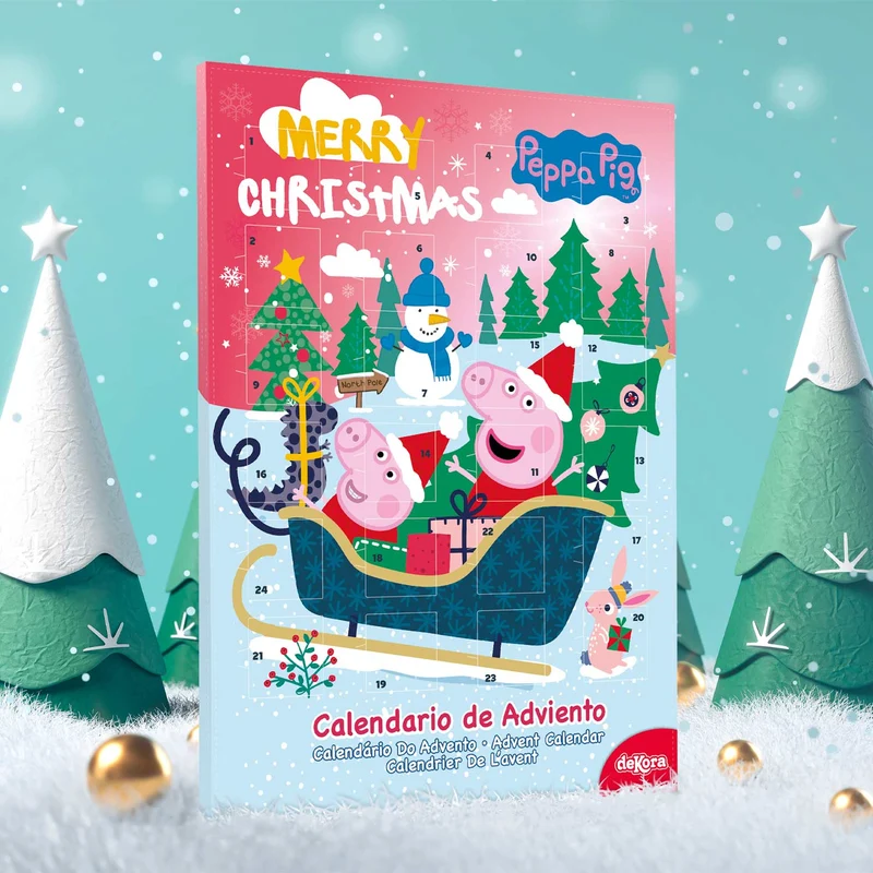 CALENDARIO CHOCOLATE PEPPA PIG TRINEO 50GR