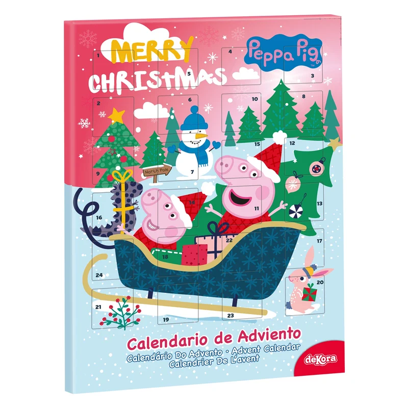 CALENDARIO CHOCOLATE PEPPA PIG TRINEO 50GR