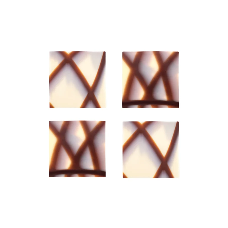 CUADRADO MÁRMOL CHOCOLATE BLANCO 40X40MM
