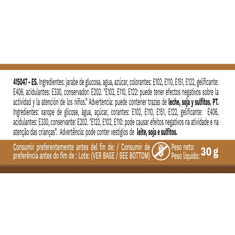 6 COLORANTES EN GEL HIDROSOLUBLE MARRON 30G
