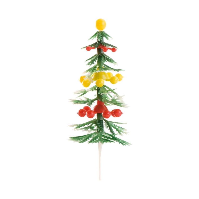 CAKE TOPPER PLASTICO PINO BOLAS 9.5CM 72 UDS